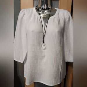 Jjill Guaze Popover Top